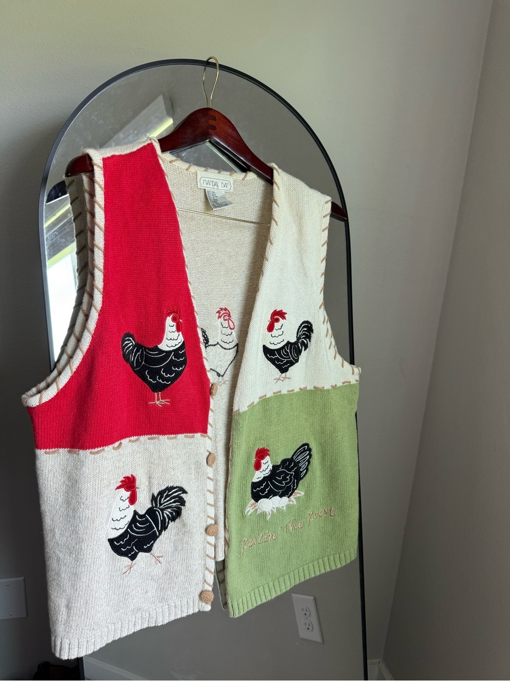Mandal Bay “Rulin’ The Roost” vintage knit sweater vest